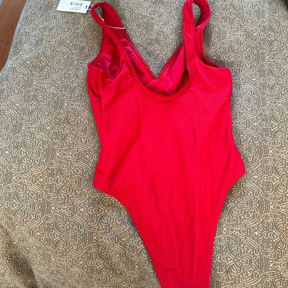 NWT red Frankie’s Bikini one piece. Super cute and never been worn! Size medium - Picture 4 of 6